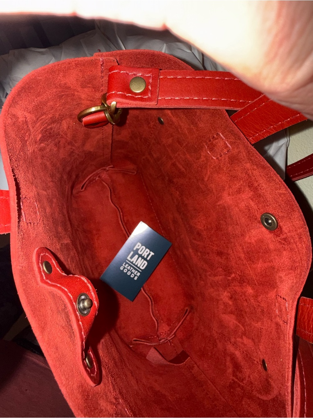 Portland Leather Mini Crossbody, Ruby Classic Tote, NWT - Picture 6 of 8